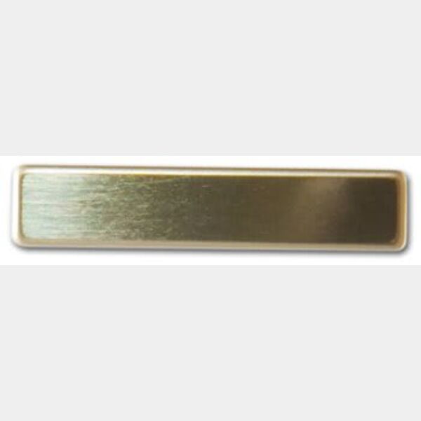 2 1/2" x 5/8" Bright Leaded Brass Name Badge Blank with Fused Posts Thumbnail