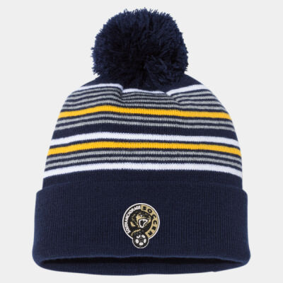 Sportsman - 12" Striped Pom-Pom Cuffed Beanie - SP60 Thumbnail