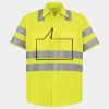 Men's High Visibility Safety Short Sleeve Work Shirt Thumbnail