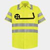 Men's High Visibility Safety Short Sleeve Work Shirt Thumbnail
