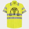 Men's High Visibility Safety Short Sleeve Work Shirt Thumbnail