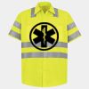 Men's High Visibility Safety Short Sleeve Work Shirt Thumbnail