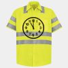 Men's High Visibility Safety Short Sleeve Work Shirt Thumbnail