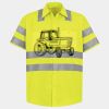 Men's High Visibility Safety Short Sleeve Work Shirt Thumbnail