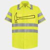 Men's High Visibility Safety Short Sleeve Work Shirt Thumbnail