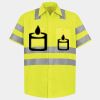 Men's High Visibility Safety Short Sleeve Work Shirt Thumbnail