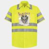 Men's High Visibility Safety Short Sleeve Work Shirt Thumbnail