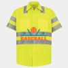 Men's High Visibility Safety Short Sleeve Work Shirt Thumbnail