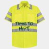 Men's High Visibility Safety Short Sleeve Work Shirt Thumbnail