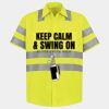 Men's High Visibility Safety Short Sleeve Work Shirt Thumbnail