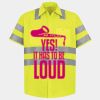 Men's High Visibility Safety Short Sleeve Work Shirt Thumbnail