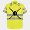 Men's High Visibility Safety Short Sleeve Work Shirt Thumbnail