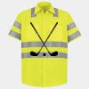 Men's High Visibility Safety Short Sleeve Work Shirt Thumbnail