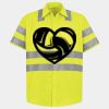 Men's High Visibility Safety Short Sleeve Work Shirt Thumbnail
