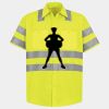 Men's High Visibility Safety Short Sleeve Work Shirt Thumbnail