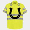 Men's High Visibility Safety Short Sleeve Work Shirt Thumbnail