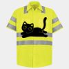 Men's High Visibility Safety Short Sleeve Work Shirt Thumbnail