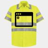 Men's High Visibility Safety Short Sleeve Work Shirt Thumbnail