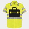 Men's High Visibility Safety Short Sleeve Work Shirt Thumbnail