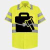 Men's High Visibility Safety Short Sleeve Work Shirt Thumbnail