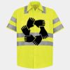 Men's High Visibility Safety Short Sleeve Work Shirt Thumbnail