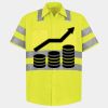 Men's High Visibility Safety Short Sleeve Work Shirt Thumbnail