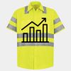 Men's High Visibility Safety Short Sleeve Work Shirt Thumbnail
