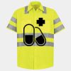 Men's High Visibility Safety Short Sleeve Work Shirt Thumbnail