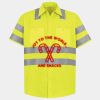 Men's High Visibility Safety Short Sleeve Work Shirt Thumbnail