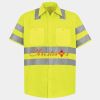 Men's High Visibility Safety Short Sleeve Work Shirt Thumbnail
