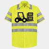 Men's High Visibility Safety Short Sleeve Work Shirt Thumbnail