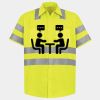 Men's High Visibility Safety Short Sleeve Work Shirt Thumbnail