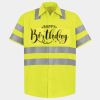 Men's High Visibility Safety Short Sleeve Work Shirt Thumbnail