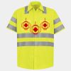 Men's High Visibility Safety Short Sleeve Work Shirt Thumbnail