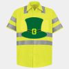 Men's High Visibility Safety Short Sleeve Work Shirt Thumbnail