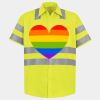 Men's High Visibility Safety Short Sleeve Work Shirt Thumbnail