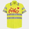 Men's High Visibility Safety Short Sleeve Work Shirt Thumbnail