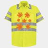 Men's High Visibility Safety Short Sleeve Work Shirt Thumbnail