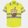Men's High Visibility Safety Short Sleeve Work Shirt Thumbnail