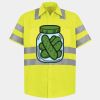 Men's High Visibility Safety Short Sleeve Work Shirt Thumbnail