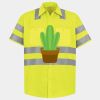 Men's High Visibility Safety Short Sleeve Work Shirt Thumbnail