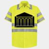 Men's High Visibility Safety Short Sleeve Work Shirt Thumbnail