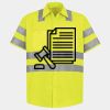 Men's High Visibility Safety Short Sleeve Work Shirt Thumbnail