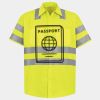 Men's High Visibility Safety Short Sleeve Work Shirt Thumbnail