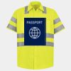 Men's High Visibility Safety Short Sleeve Work Shirt Thumbnail