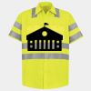 Men's High Visibility Safety Short Sleeve Work Shirt Thumbnail