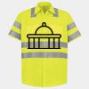 Men's High Visibility Safety Short Sleeve Work Shirt Thumbnail