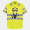 Men's High Visibility Safety Short Sleeve Work Shirt Thumbnail