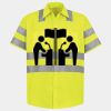 Men's High Visibility Safety Short Sleeve Work Shirt Thumbnail
