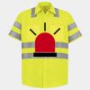 Men's High Visibility Safety Short Sleeve Work Shirt Thumbnail